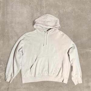 Minimal Blank Grey Hoodie - Essential Y2K Streetwear Pullover - Size L